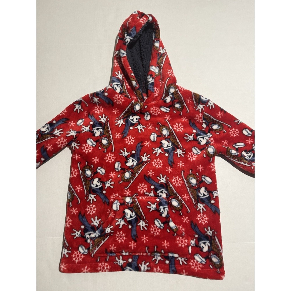 Disney Mickey Mouse Christmas Winter AOP Hooded Sweatshirt, Kid's 5T